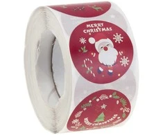 Kalėdiniai lipdukai "Merry Christmas", 500 vnt.