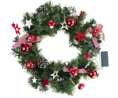 Kalėdinis vainikas su LED, 40 cm