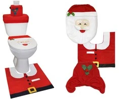 Kalėdinis WC uždangalų ir kilimėlio komplektas