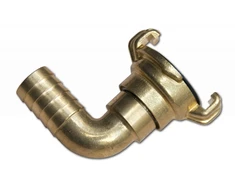 Kampinė pasukama žarnų jungtis 3/8" - 10 mm Bradas IMITATE GK, žalvaris