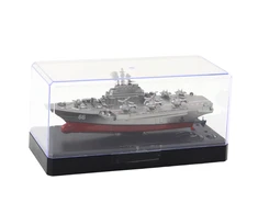 Karinis laivas su nuotolinio valdymo pultu RC, 15 cm, sidabrinis