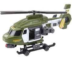 Karinis sraigtasparnis su šviesos ir garso efektais, khaki, 1:16