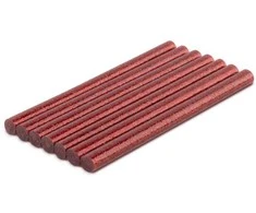 Karštų klijų lazdelės Bradas, 11x150 mm, glitter red, 7 vnt.