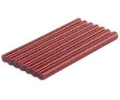 Karštų klijų lazdelės Bradas, 7x100 mm, glitter red, 7 vnt.