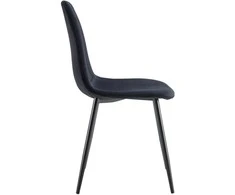Kėdė Monita Lines, velvet, juoda