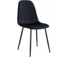 Kėdė Monita Lines, velvet, juoda