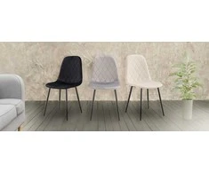 Kėdė Monita Rhombi, velvet, juoda