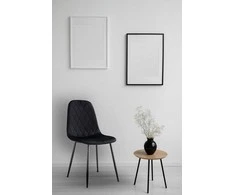 Kėdė Monita Rhombi, velvet, juoda