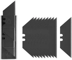Keičiami trapecijos formos ašmenys Bradas , 19 mm, Juodas, 10 vnt.