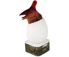 Kiaušinio formos LED lempa su dinozauru Pterozauru, raudona