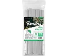 Klipsai tvoros juostai Bradas, 19 cm, 20 vnt., šviesiai pilka