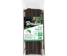 Klipsai tvoros juostai Bradas, 19 cm, 20 vnt., ruda