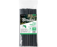 Klipsai tvoros juostai Bradas, 19 cm, 20 vnt., pilka