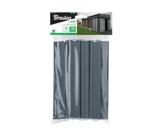 Klipsai tvoros juostai Bradas Solid, 19 cm, 20 vnt., pilka