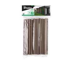 Klipsai tvoros juostai Bradas Solid, 19 cm, 20 vnt., ruda