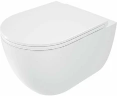Klozetas Deante Round Rimless su lėtai nusileidžiančiu dangčiu, Baltas