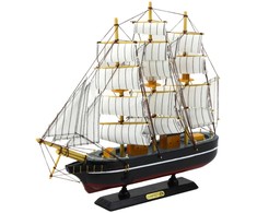 Kolekcinis dekoratyvinis laivo modelis, 39x36 cm, juodas