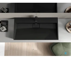 Konglomerato praustuvas Mexen Ava 1/O, 100x46 cm, Juodas mat