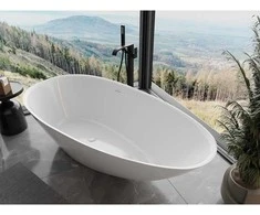 Konglomerato vonia Mexen Milano, 170 x 86 cm, Baltas gloss