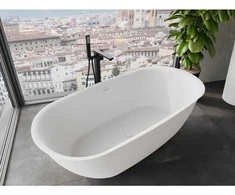 Konglomerato vonia Mexen Siena, 170 x 80 cm, Baltas matt