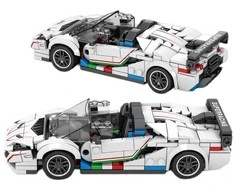 Konstruktoriaus rinkinys "Sportinis automobilis-kabrioletas", baltas, 348 el.
