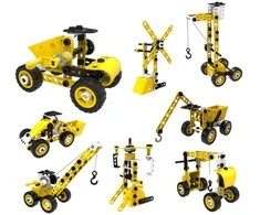 Konstruktoriaus rinkinys "Statybinės transporto priemonės" 8in1, 100 el.