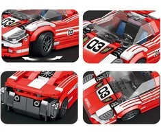 Konstruktorius sportinis raudonas automobilis 917
