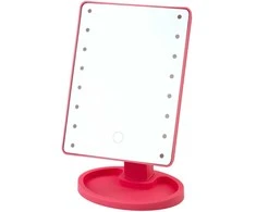 Kosmetinis veidrodis su LED apšvietimu, pink