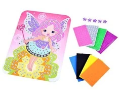 Kūrybinė lipdukų mozaika Fairy