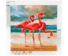 Kūrybinis rinkinys - deimantinė mozaika 3D "Flamingai"
