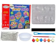 Kūrybinis rinkinys "Lovely Owls" magnetukams iš gipso gaminti