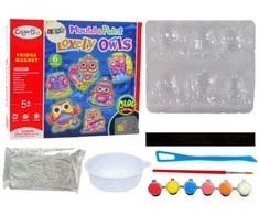 Kūrybinis rinkinys "Lovely Owls" magnetukams iš gipso gaminti