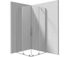 Kvadratinė dušo kabina Deante Prizma KPNFP09P09, 90x90 cm, Brushed steel