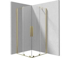 Kvadratinė dušo kabina Deante Prizma KPNZP09P09, 90x90 cm, Gold
