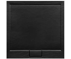Kvadratinis dušo padėklas Besco Axim UltraSlim Stone Effect New, 90 x 90 x 4,5 cm