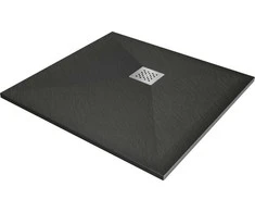Kvadratinis dušo padėklas Mexen Stone+ su sifonu, Anthracite, 80 x 80 cm