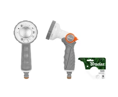 Laistymo pistoletas Bradas Baltas Line SMOOTH CONTROL, 6 funkcijų, metalinis