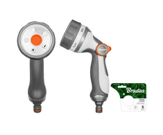 Laistymo pistoletas Bradas Baltas Line SMOOTH CONTROL, 5 funkcijų, metalinis