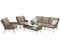 Lauko baldų komplektas Almeria, Ginger / Brown Melange
