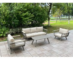 Lauko baldų komplektas ASPEN CAFFE, Taupe