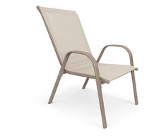 Lauko baldų komplektas Bergama Round 60 cm, 2+1, Taupe