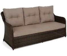 Lauko baldų komplektas Bergamo, Brown Mat / Brown Melange