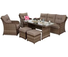 Lauko baldų komplektas Bergamo, Ginger / Brown Melange