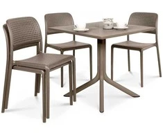 Lauko baldų komplektas BORA BISTROT/CLIP 4+1, Tortora