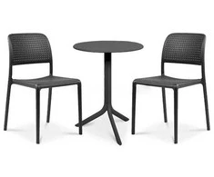 Lauko baldų komplektas BORA BISTROT/SPRITZ 2+1, Antracite