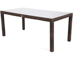 Lauko baldų komplektas Bristol 180 cm, 6+1, Brown Mat / Brown Melange