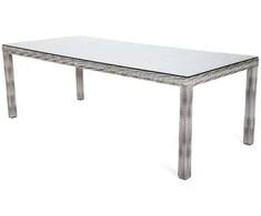 Lauko baldų komplektas Bristol 230 cm, 8+1, Light Pilkas / Pilkas Melange