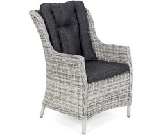 Lauko baldų komplektas Bristol Round Elegant 180 cm, 8+1, Light Pilkas / Pilkas Melange