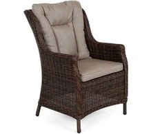 Lauko baldų komplektas Bristol Round Elegant 180 cm, 8+1, Brown Mat / Brown Melange