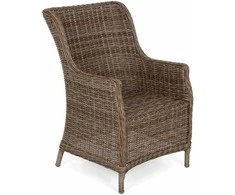 Lauko baldų komplektas Bristol Round Elegant 150 cm, 6+1, Ginger / Brown Melange
